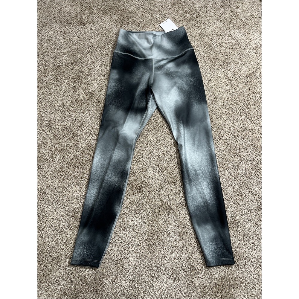 NEW Nike One Leggings Pants Dri-FIT High Rise Printed Training Gray Womens Small